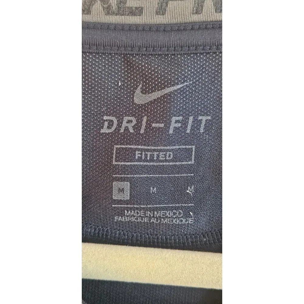 Vtg NIKE PRO‎ FITTED long sleeve shirt light weight mesh center seam Men Sz M